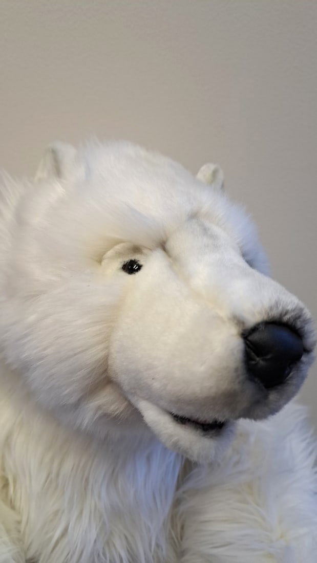 Large Hansa White Polar Bear Plush Stuffed Animal, Standing, Approx. 36 In - 4