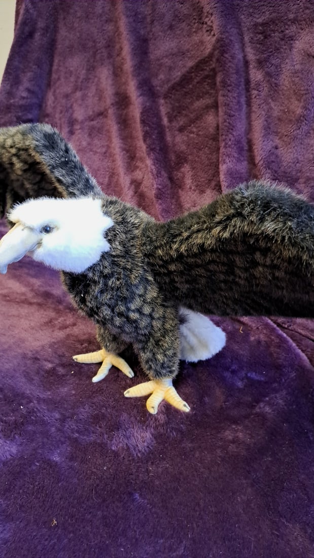 Bald Eagle Plush Stuffed Animal With Outstretched Wings, 30 In Wingspan - 7