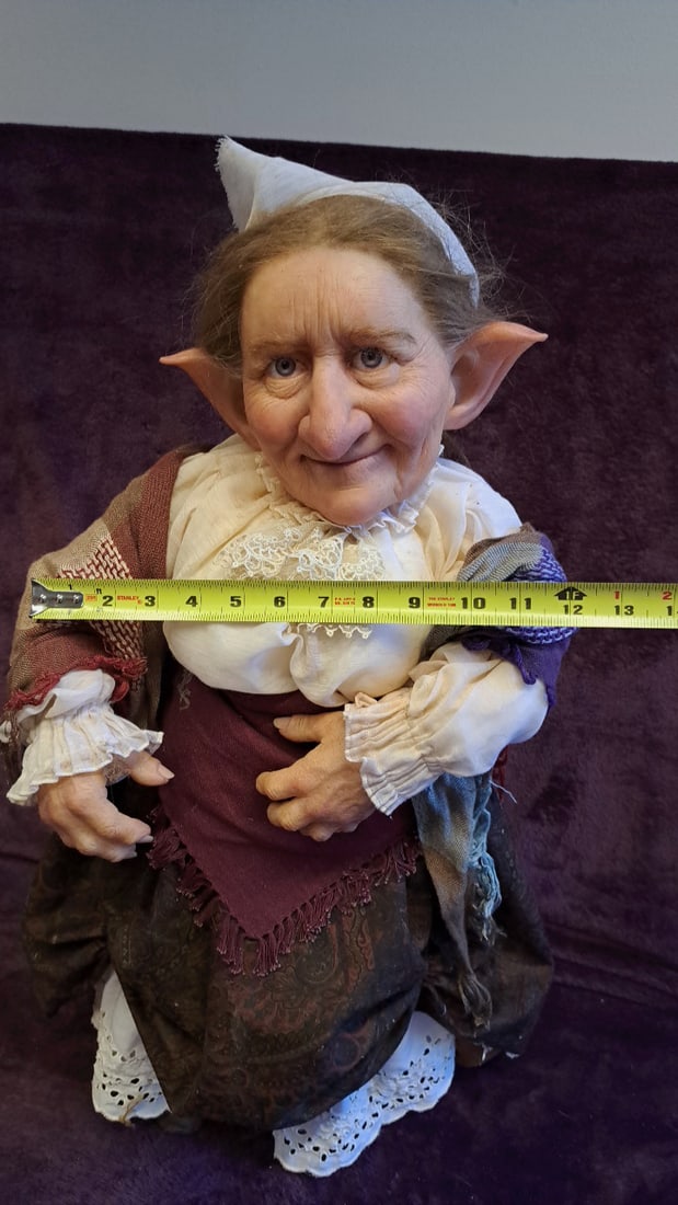 Earth Mother Elf Art Doll Figure 30 In Pointed Ears Cloth Costume - 3