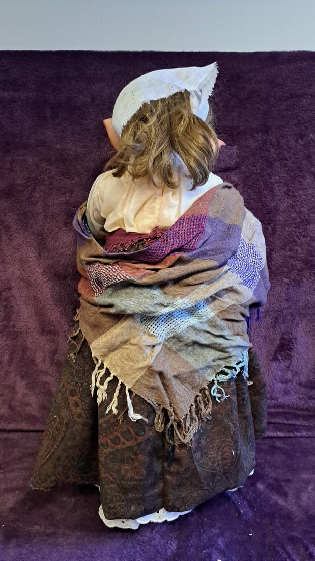 Earth Mother Elf Art Doll Figure 30 In Pointed Ears Cloth Costume - 9