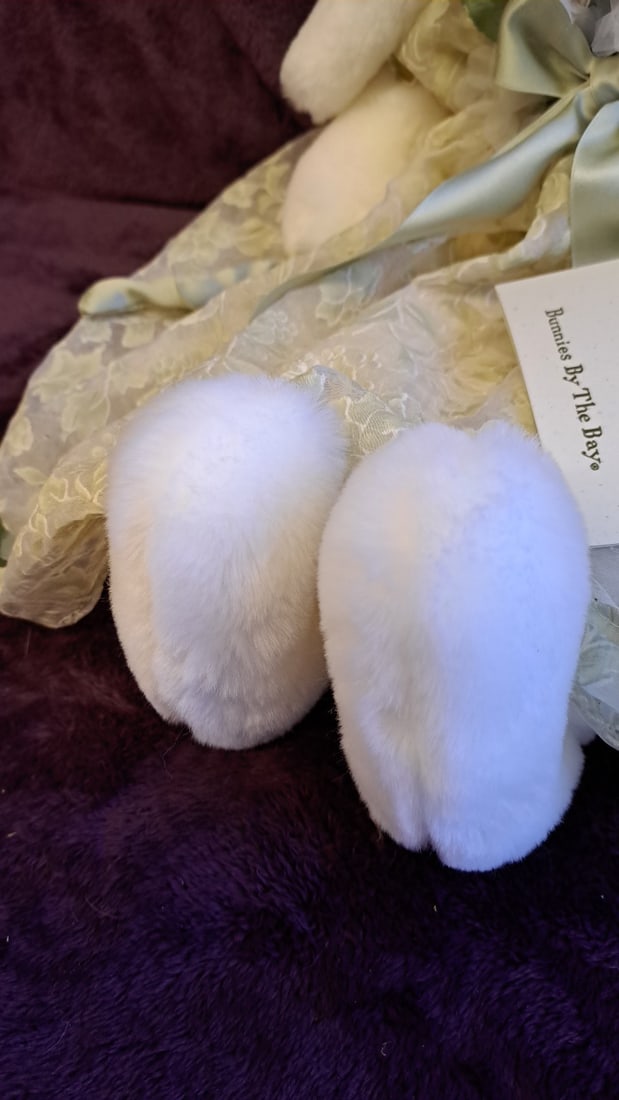 Bunnies By The Bay Spring/summer 1999 Plush Bunny Doll Wedding Dress Tiara Veil - 9