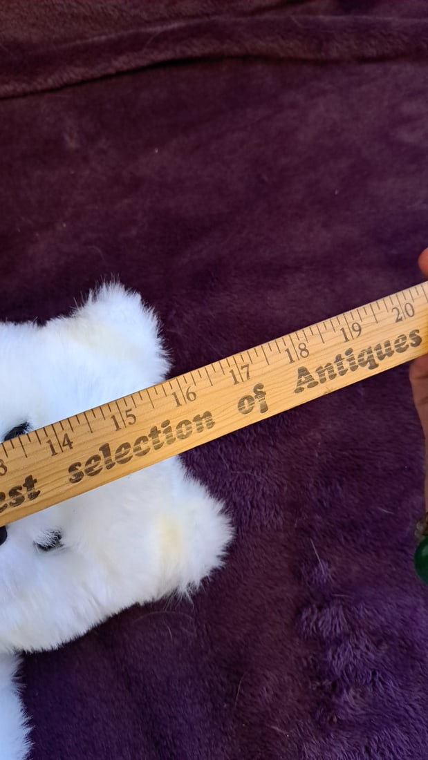 White Polar Bear Plush Stuffed Animal 16 In Faux Fur Paw Pads Claws - 2