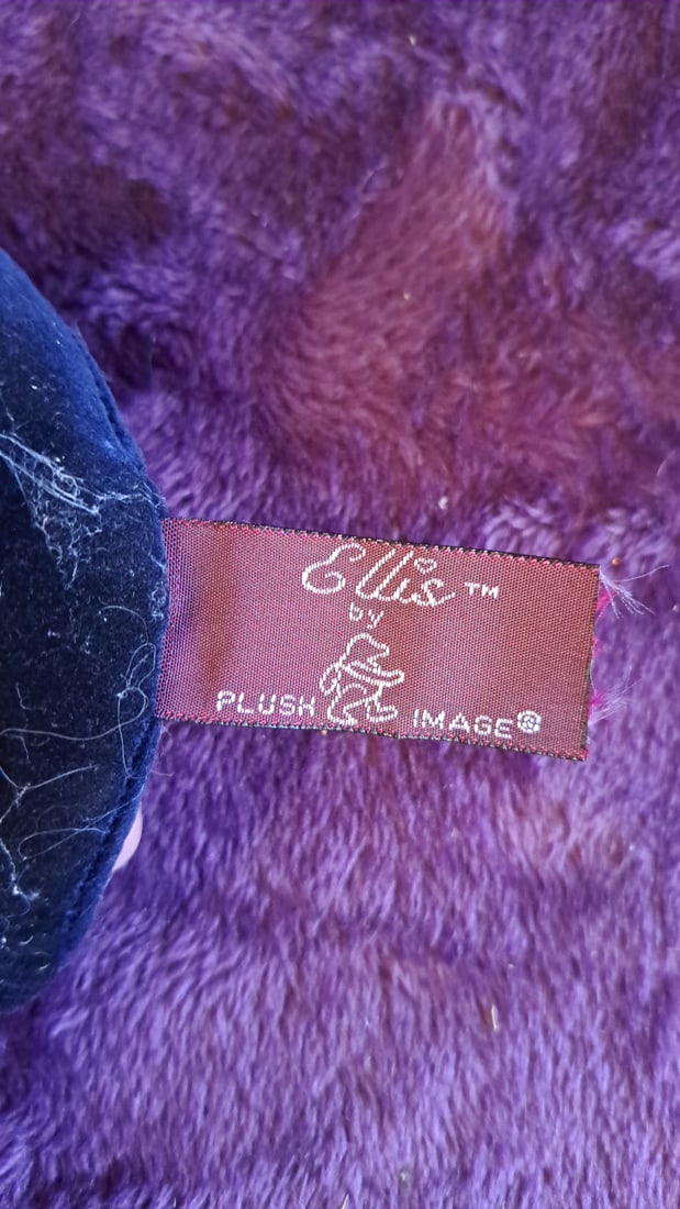 Plush Image Elis Teddy Bear Crescent Moon Floral Plush Hanging Ornament 5" - 4