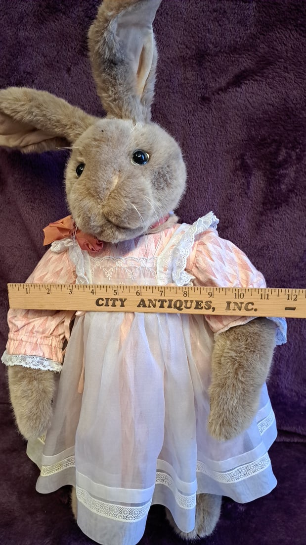Beaver Valley Bylodie No. 18/50 1989 Plush Rabbit Doll Pink Dress 25" - 3