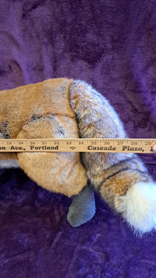 Beaver Valley Sedgewick Fox Plush Stuffed Animal 29" Brown Gray White - 3