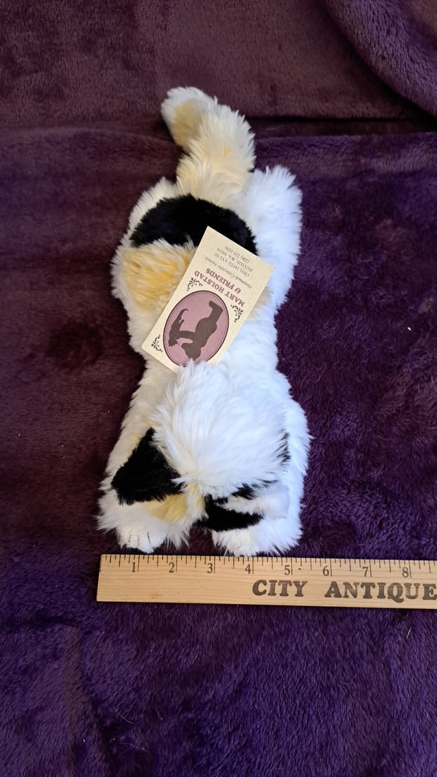 Mary Holstad & Friends Calico Cat Plush Handmade Collectible Animal 14" - 3