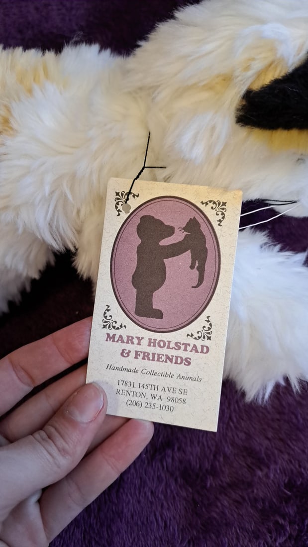Mary Holstad & Friends Calico Cat Plush Handmade Collectible Animal 14" - 4