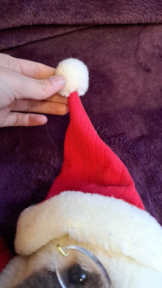 Teddy Bear Plush Santa Outfit Red Pajamas Hat Wire Glasses 23 In - 12