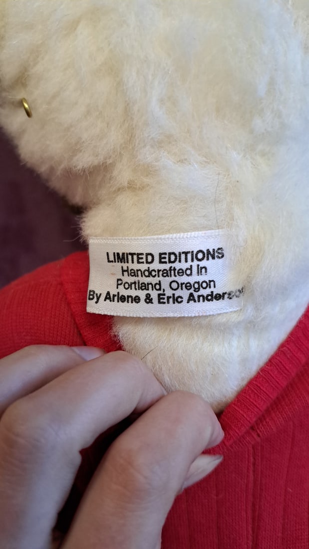 Teddy Bear Plush Santa Outfit Red Pajamas Hat Wire Glasses 23 In - 7