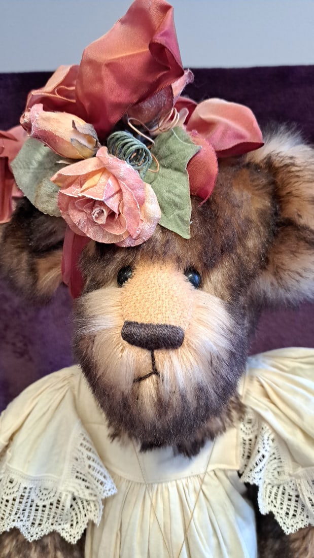 Gloria Franks By Goose Creek Kaitlin 1995 Dressed Teddy Bear With Doll - 6