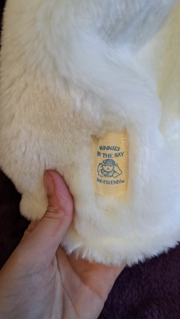 White Plush Bunny Rabbit Doll Faux Fur Snowflake Dress Lace Headpiece 22 In - 8