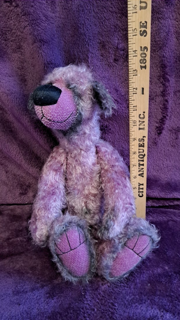 Hildegard Gunzel Fridolin Teddy Bear 13/50 Limited Edition Pink Mohair 2002 Coa - 2