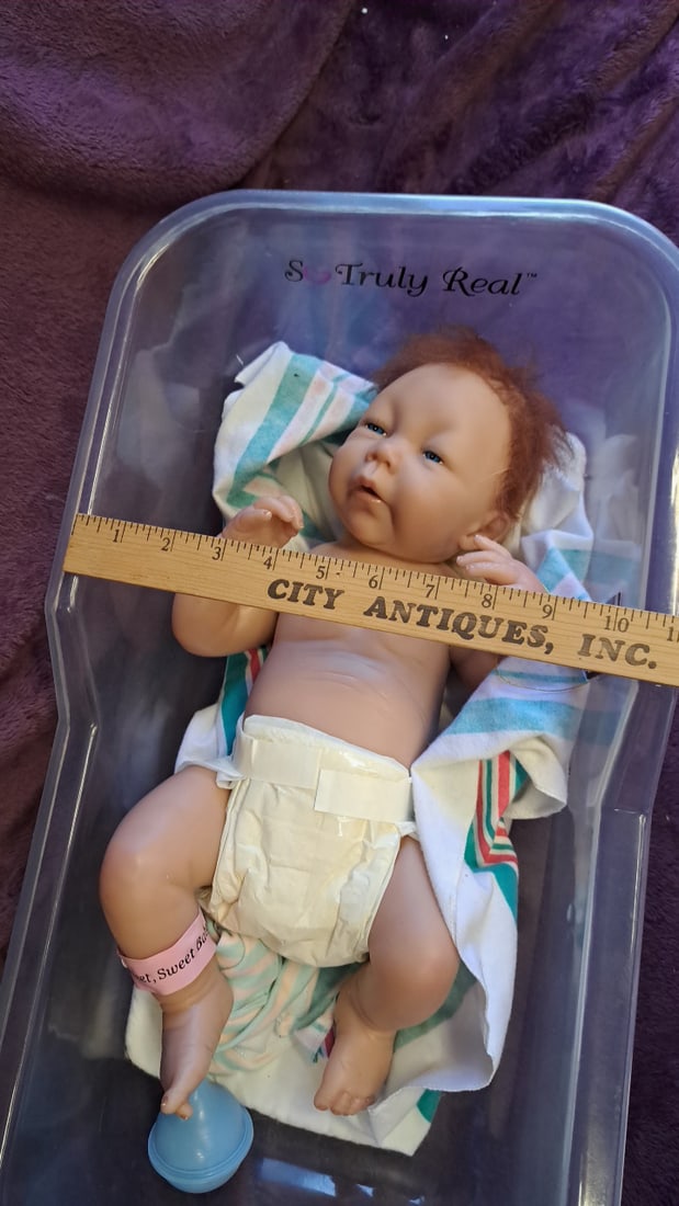 So Truly Real "sweet, Sweet Baby" Dear Sweet Darlings Tinneke Baby Doll With Tub - 3