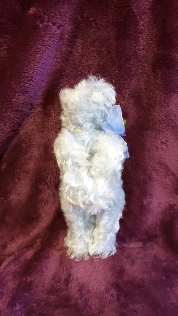 Deanna Ellis Light Blue Teddy Bear Plush With Satin Bow Floral Bouquet 10 In - 6