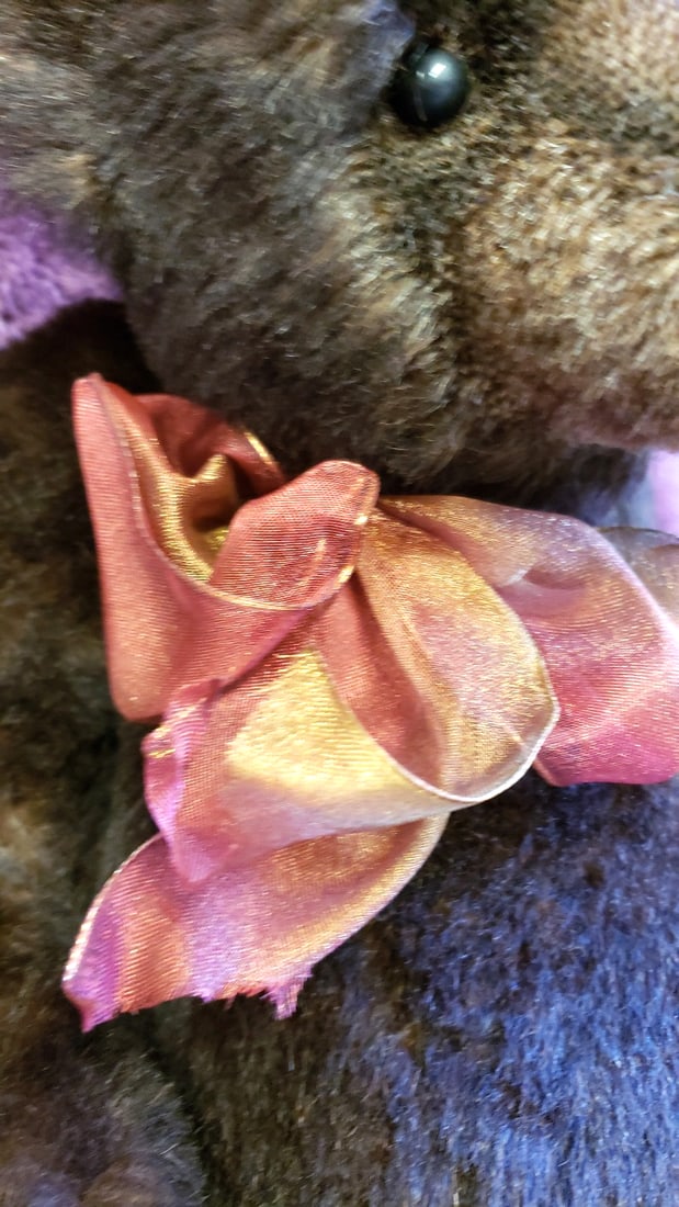 Sher Bears Dark Brown Teddy Bear Plush With Pink Satin Bow, 16 In - 5