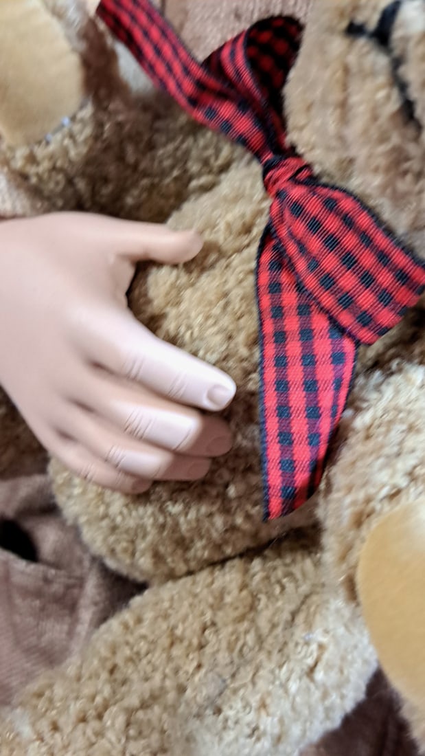 Porcelain Doll Roswitha With Bear - 5