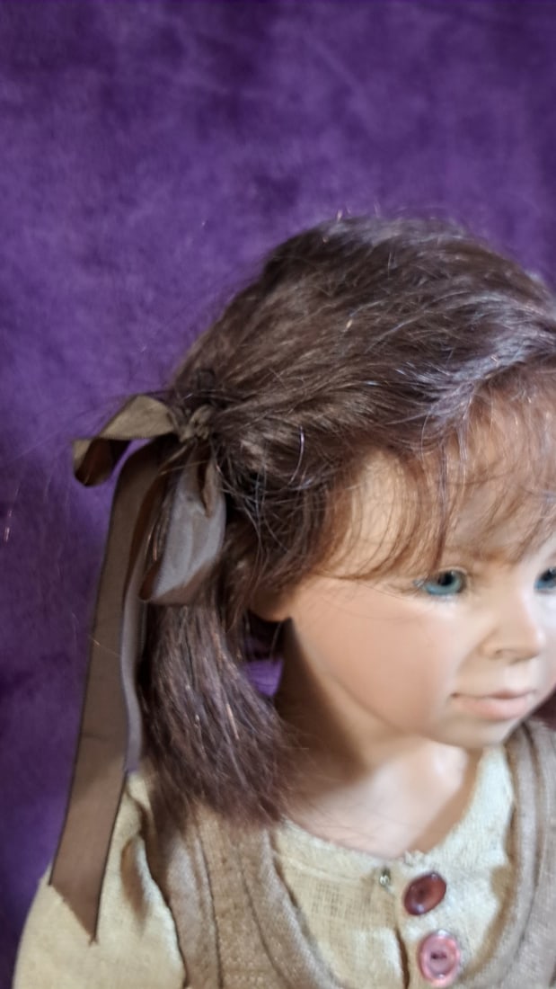 Porcelain Doll Roswitha With Bear - 8