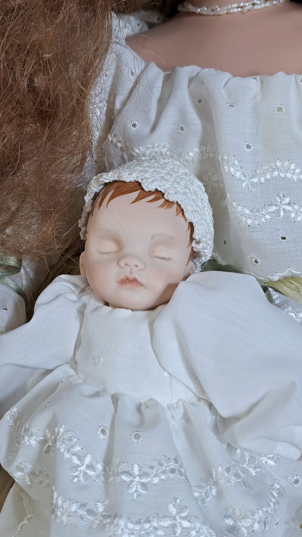 Gaby Rodeman Porcelain Doll With Mini Baby Doll - 3