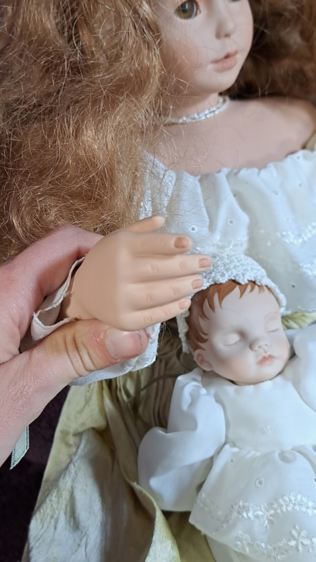 Gaby Rodeman Porcelain Doll With Mini Baby Doll - 5
