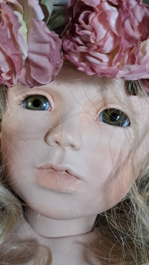 The Rose Princess Porcelain Doll With Chair And Pillow - 5