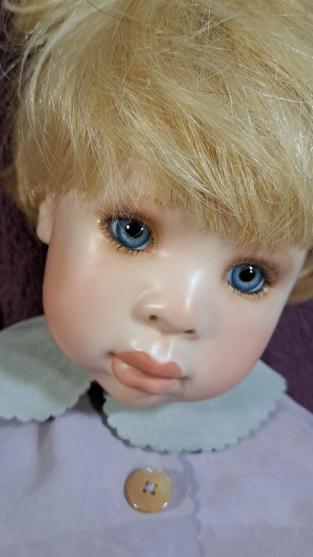 Krey Baby 2001 Wax On Porcelain Doll By Susan Krey - No. 7 Of 12 - 2