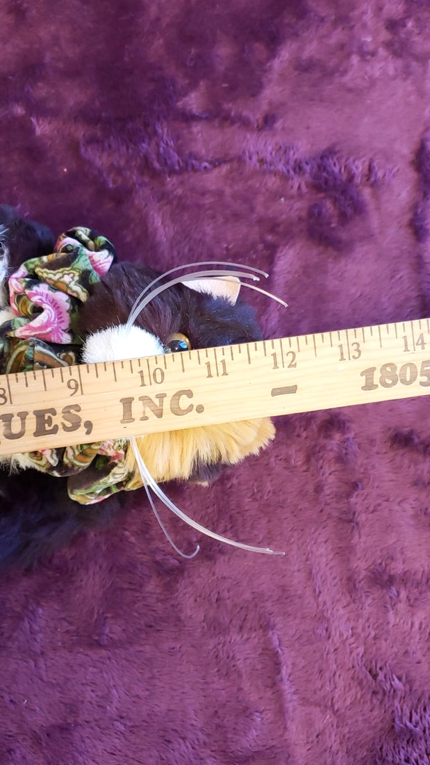 Lexington Bearlimited Editions Arlene Eric Anderson Handcrafted Calico Plush Cat With Floral Collar - 2