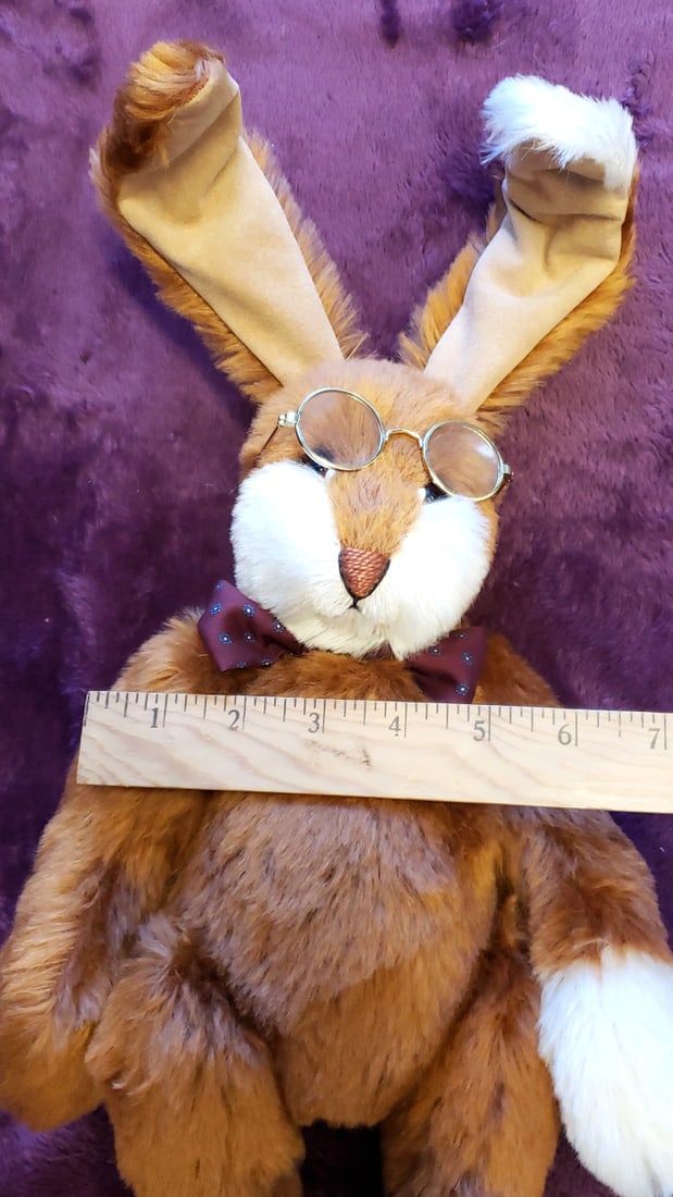 Lovins & Huggybears Brown Plush Rabbit With Glasses, Bow Tie & Peter Rabbit Book - 3