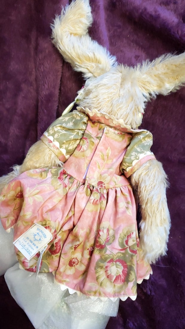 Bunnies By The Bay Limited Edition Plush Bunny Rabbit Doll Floral Dress No. 140/500 - 4