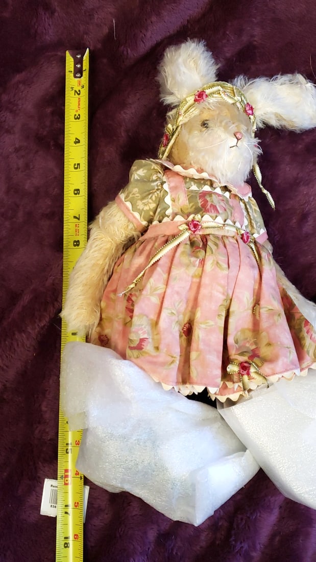 Bunnies By The Bay Limited Edition Plush Bunny Rabbit Doll Floral Dress No. 140/500 - 7