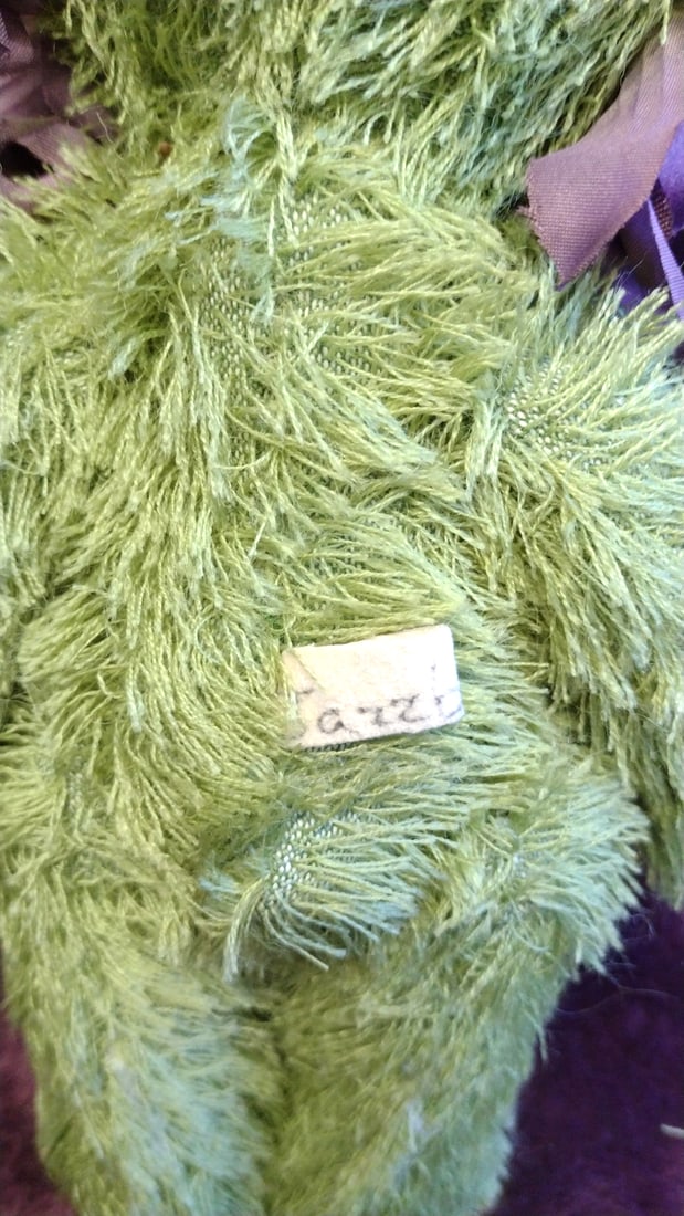 Green Jazzy Bear Plush Stuffed Animal With Purple Flower Petal Mane 9 In - 6