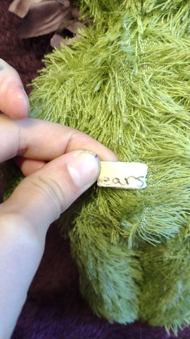 Green Jazzy Bear Plush Stuffed Animal With Purple Flower Petal Mane 9 In - 7