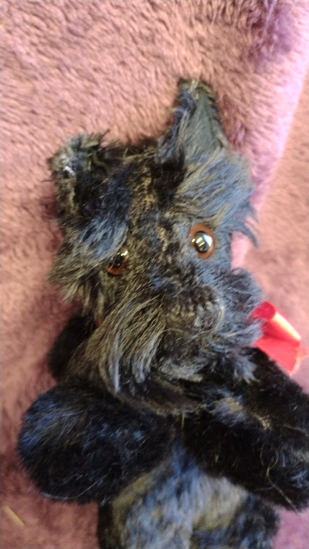 Mary Holstad Black Scottish Terrier Plush Dog With Red Ribbon, 8 In - 2