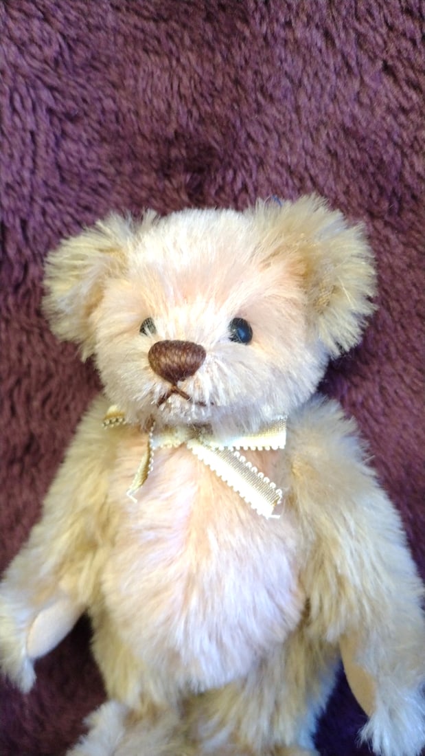 Jun Watanabe Mini Teddy Bear Plush 5 In Beige With Bow - 6