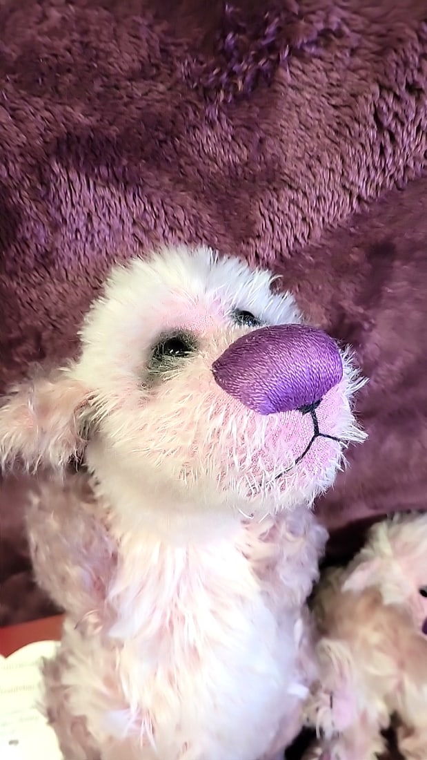 Hildegard Gnzel Teddybr Kollektion Plush Dog Pair With Zertifikat, Purple Noses - 2