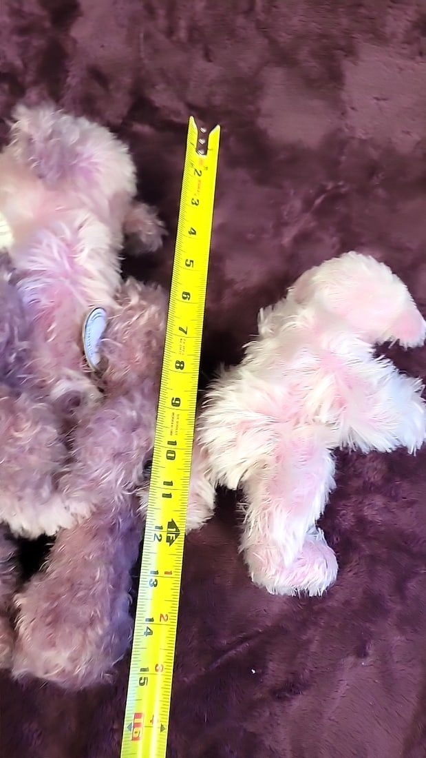 Hildegard Gnzel Teddybr Kollektion Plush Dog Pair With Zertifikat, Purple Noses - 9
