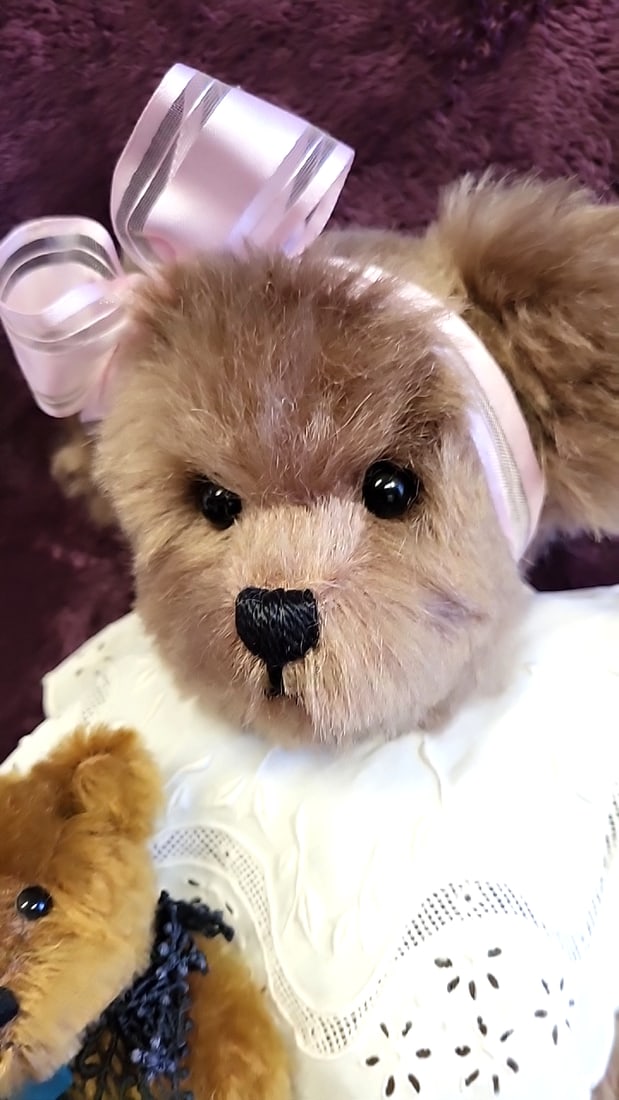 Nancy Rygg Artist Plush Bear And Baby Bear Signed - 2