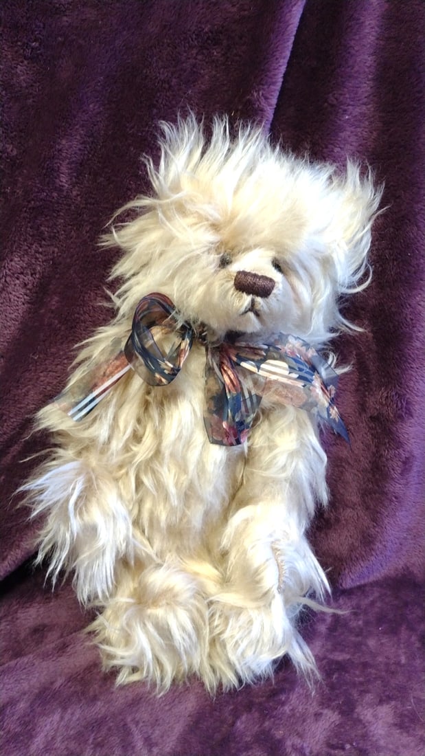 Teddy Love Bear Company Ruthie O'neill Cream Shaggy Plush Teddy Bear With Bow 16 In: 9 x 17 x 5 0. 8 lb we have gained a lot of experience shipping dolls from our previous auction. We offer in-house shipping. The shipping price shown in the listing is the liveshipping service by