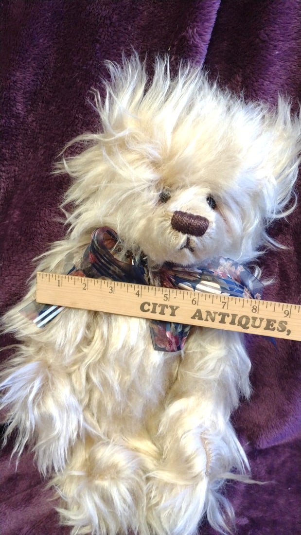 Teddy Love Bear Company Ruthie O'neill Cream Shaggy Plush Teddy Bear With Bow 16 In - 3