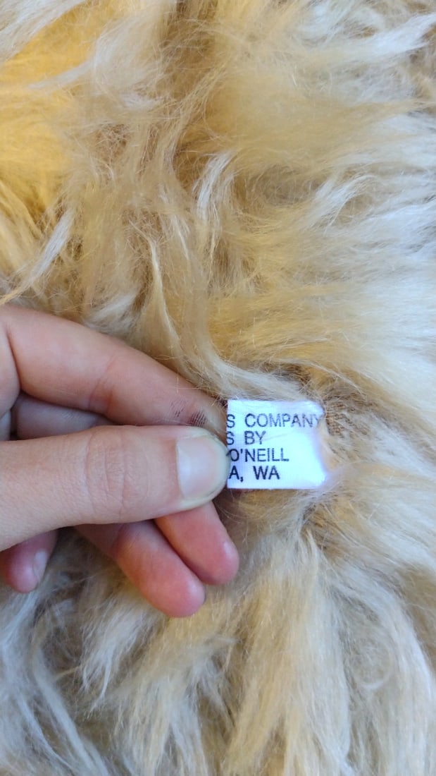 Teddy Love Bear Company Ruthie O'neill Cream Shaggy Plush Teddy Bear With Bow 16 In - 5