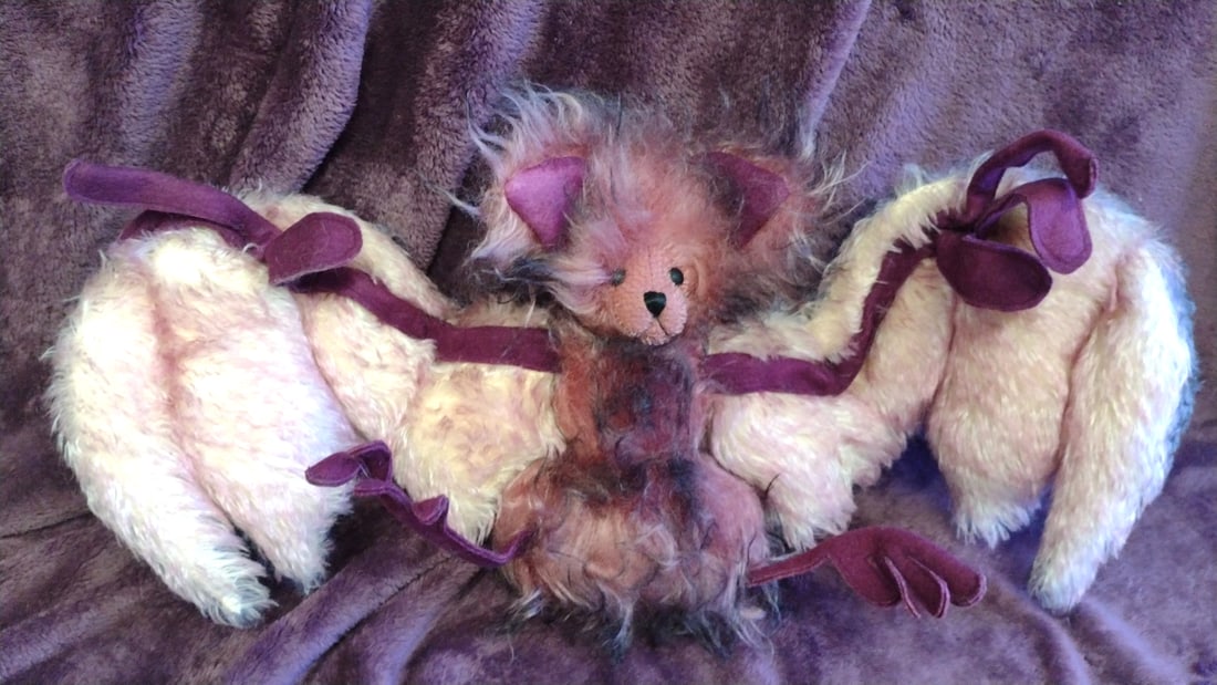 Busser Bears #22 Leann Snyder Plush Bat Bear Cream Wings Purple Accents: 16x12x12 4 we have gained a lot of experience shipping dolls from our previous auction. We offer in-house shipping. The shipping price shown in the listing is the liveshipping service by