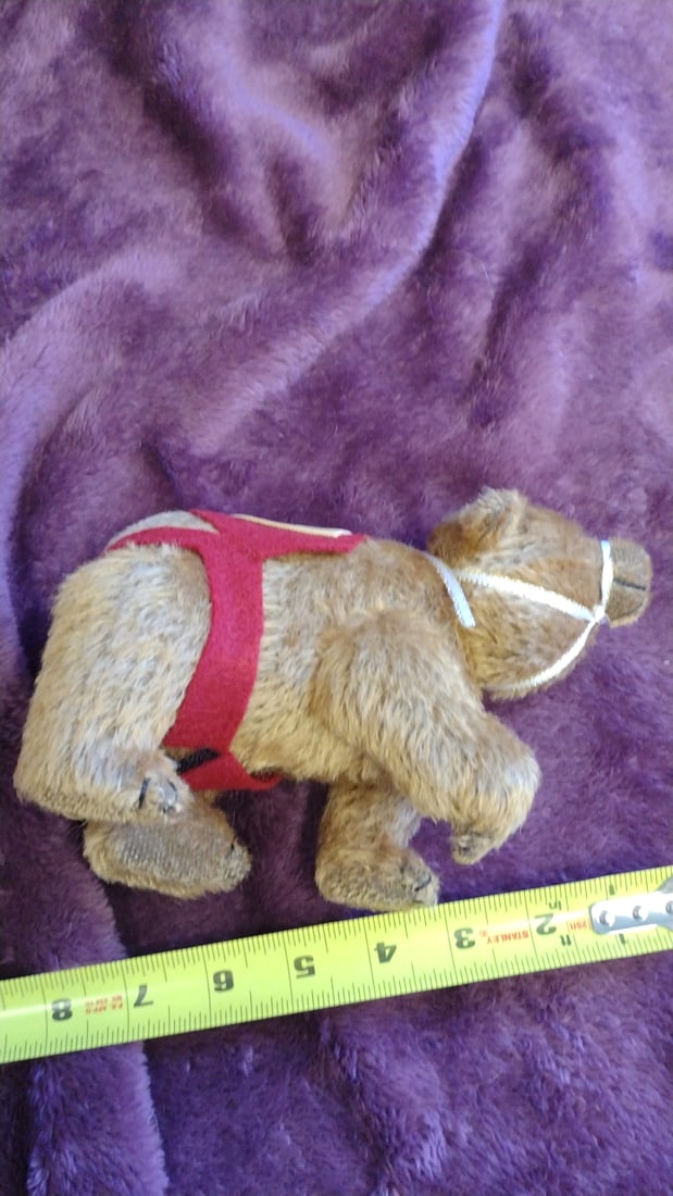 Queen Bears 2000 Turn Of The Century Y2k Brown Plush Bear With Red Harness 2 - 5