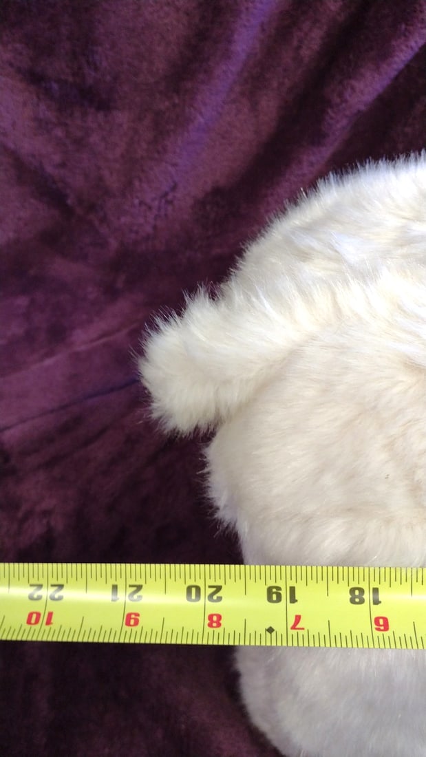 Beaver Valley No. 1425 White Plush Polar Bear With Purple Bow Kaylee Nilan - 7