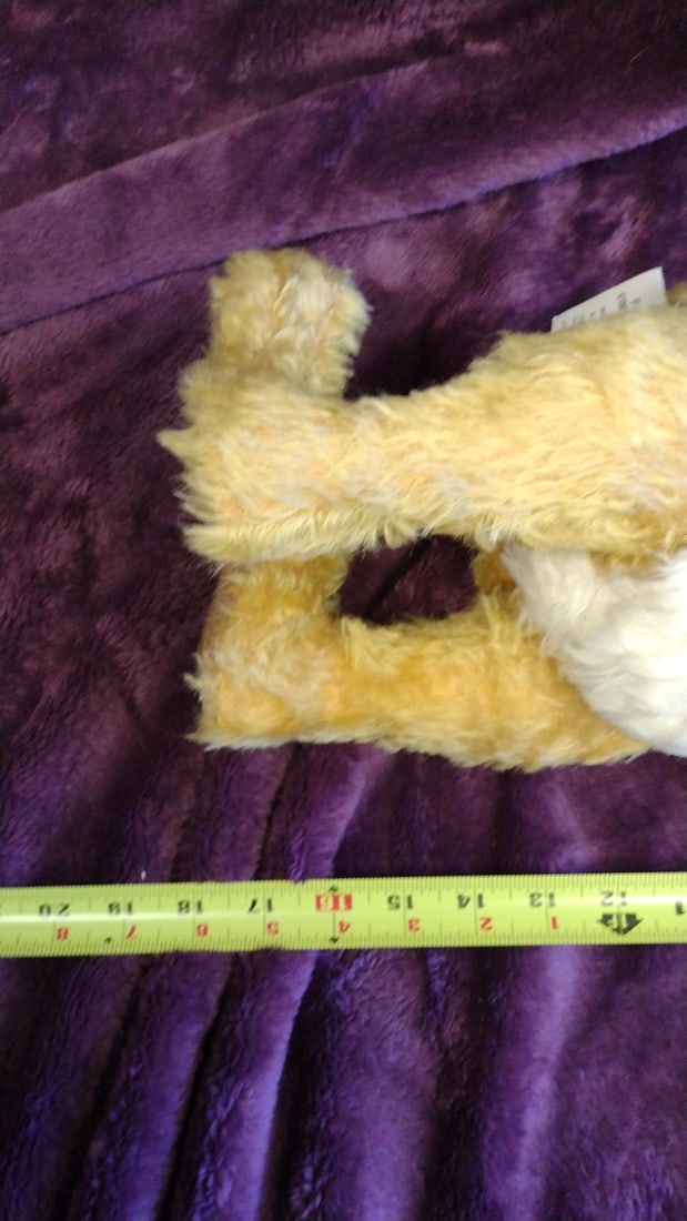 Pasha Bears Yellow White Plush Bunny Rabbit With Floppy Ears Sharon Lederer - 6
