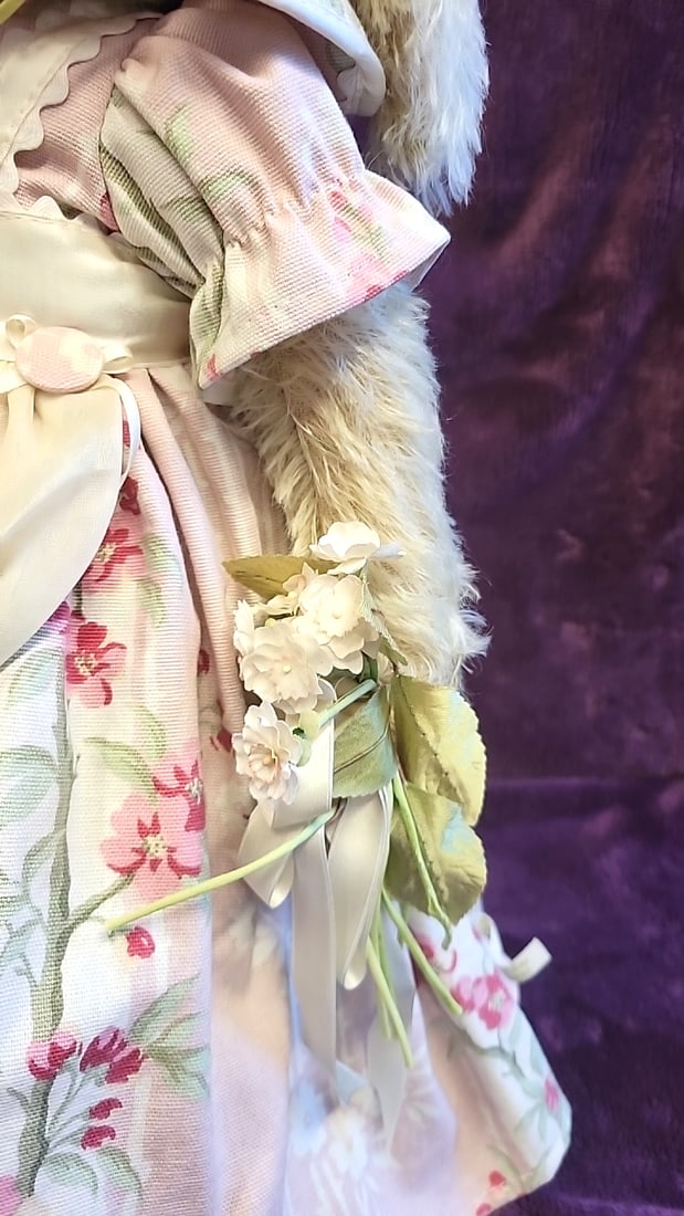 Bunnies By The Bay Fall Winter 1999 Limited Edition Rose Trellis Plush Bunny Rabbit Doll In Pink ... - 5