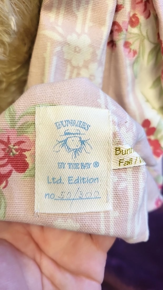 Bunnies By The Bay Fall Winter 1999 Limited Edition Rose Trellis Plush Bunny Rabbit Doll In Pink ... - 8