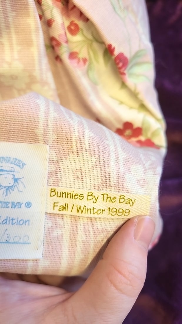 Bunnies By The Bay Fall Winter 1999 Limited Edition Rose Trellis Plush Bunny Rabbit Doll In Pink ... - 9