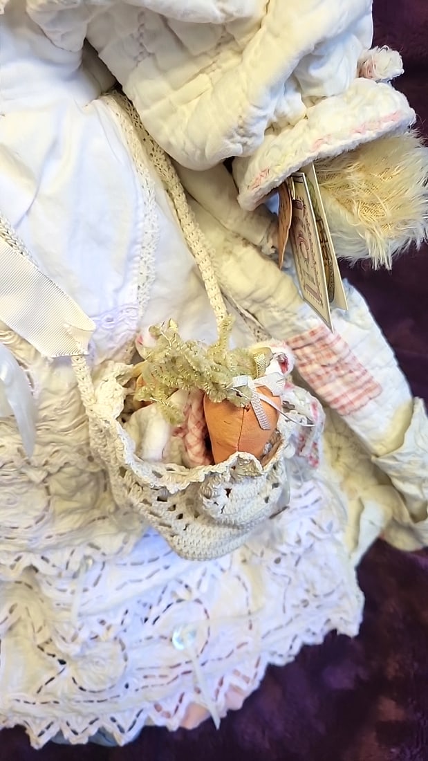 Bunnies By The Bay Limited Edition Amabel Delight Made In The Usa Plush Bunny Doll In White Lace ... - 10