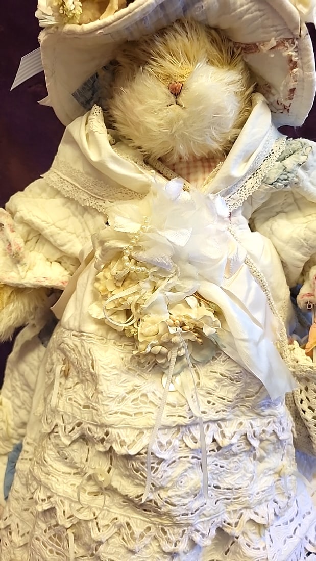 Bunnies By The Bay Limited Edition Amabel Delight Made In The Usa Plush Bunny Doll In White Lace ... - 6