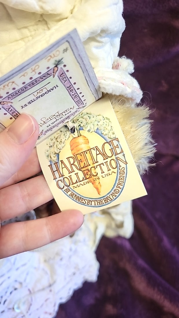 Bunnies By The Bay Limited Edition Amabel Delight Made In The Usa Plush Bunny Doll In White Lace ... - 9