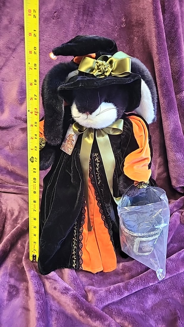 Bunnies By The Bay And Friends Halloween Witch Bunny Plush Doll With Box - 8